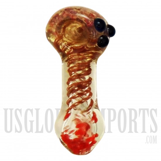4" Glass Hand Pipe | Colorful Swirl | Colors Come Assorted