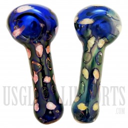 5" Glass Hand Pipe | Dotted Fumed | Colors Come Assorted