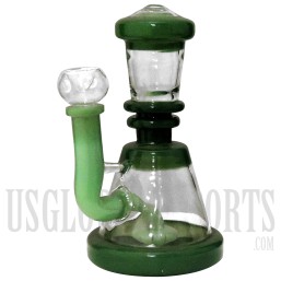 6" Small Beaker Water Pipe + Chamber + Dome Perc + Stemless