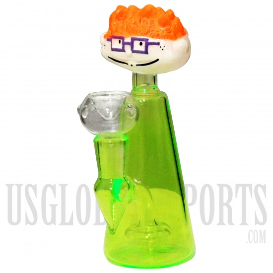 6.5" Famous Character Head Water Pipe + Showerhead + Dome Perc + Stemless