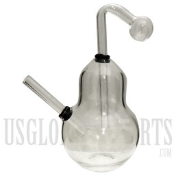 6" Oil Burner Glass Water Pipe | Pear Shape