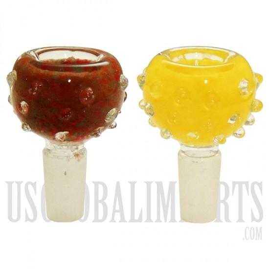 Bumpy Glass Bowl | 14mm | Assorted Colors
