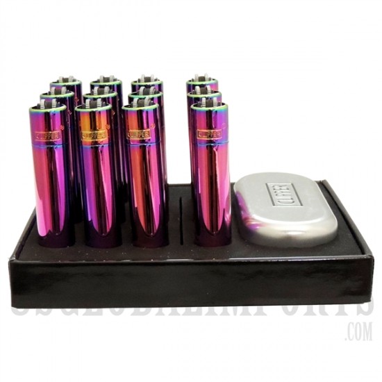 Clipper Lighters Display 12ct | Color Choices