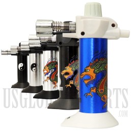 Newport Butane Torch | 5.5" | Yin Yang & Dragon Series | Color Choices