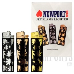 Newport Zero | 12ct Jet Flame Lighter | Leaf