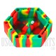ASH-23 Hexagon Silicone Ashtray + Dab Tool Holder + Bowl Poker + Multi Color