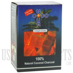 CH-092 Coco Nour Charcoal. Larger Cube. Natural Coconut Charcoal. 1KG