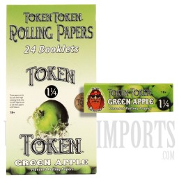 CP-08 Token Token Rolling Paper | 1 1/4 | 24 Booklets | Green Apple