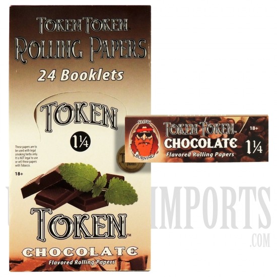 CP-081 Token Token Rolling Paper | 1 1/4 | 24 Booklets | Chocolate