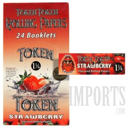 CP-085 Token Token Rolling Paper | 1 1/4 | 24 Booklets | Strawberry