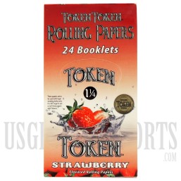 CP-085 Token Token Rolling Paper | 1 1/4 | 24 Booklets | Strawberry