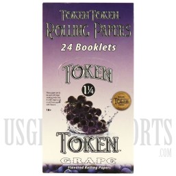 CP-087 Token Token Rolling Paper | 1 1/4 | 24 Booklets | Grape