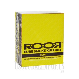 CP-100 King Size Hemp Rolling Paper by ROOR. 50 Booklet Box