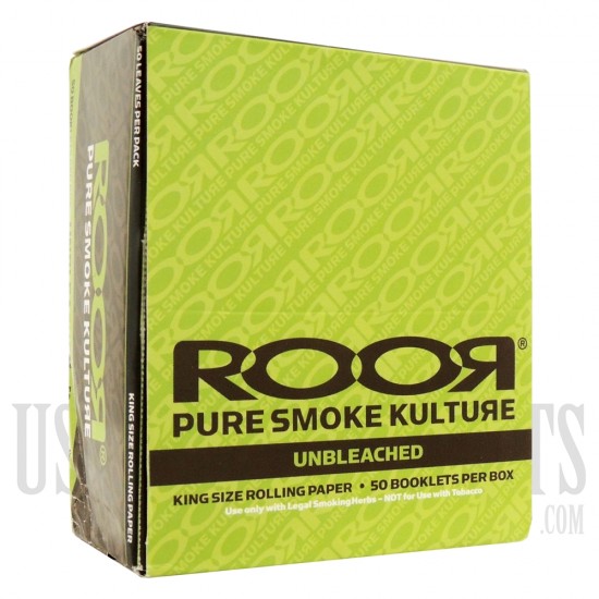 CP-101 King Size Unbleached Rolling Paper by ROOR. 50 Booklet Box