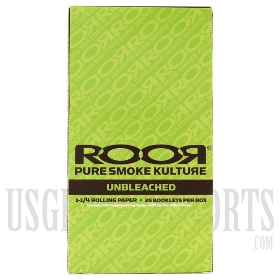 CP-102 1-1/4 Unbleached Rolling Paper by ROOR. 25 Booklet Box