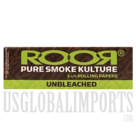 CP-102 1-1/4 Unbleached Rolling Paper by ROOR. 25 Booklet Box