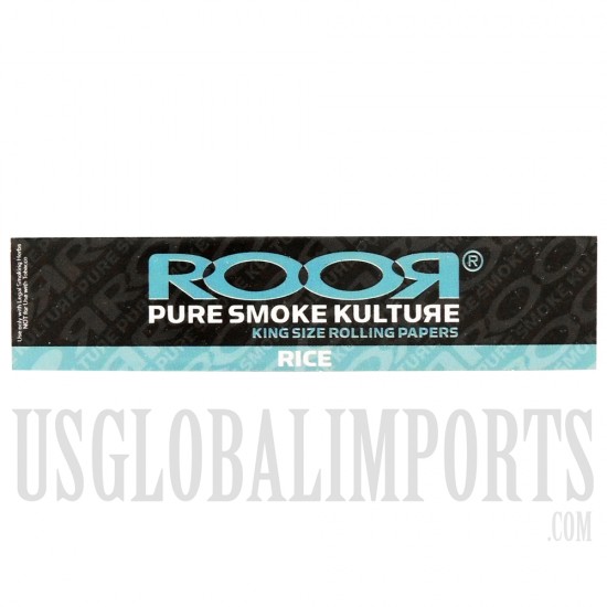 CP-108 King Size rice Rolling Paper by ROOR. 50 Booklet Box