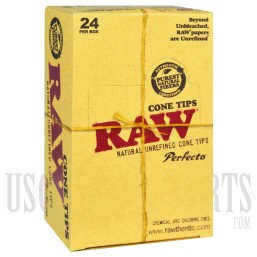 RAW Cone Tips Perfecto. 24 Per Box. 32 Tips Each