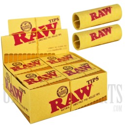 RAW Pre-Rolled Tips. 20 Per Box. 21 Tips Each.