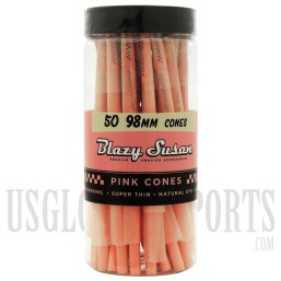 Blazy Susan Pink Cones | 50 Cones | 98mm | Super Thin