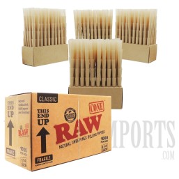 RAW Cones | 1000 Per Box | 1 1/4 Size
