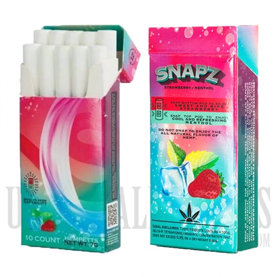 CP-17 Snapz Strawberry Menthol Rolling Papers. 10 Packs