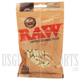 RAW Unrefined Cellulose Filters | 200 Per Bag