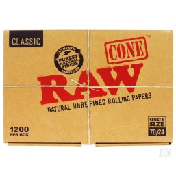 RAW Classic Cones | 1200 Per Box | Single Size 70/24