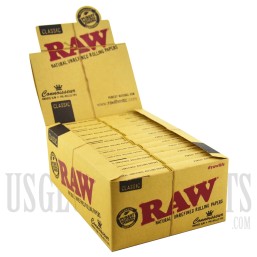 RAW Classic Connoisseur King Size Slim + Pre Rolled Tips. 24 Packs