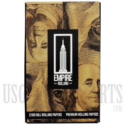 CP-241 Empire Rolling Papers. 24 Booklet Packs + 10 King Size Leaves Per Book + $100 Bill + Tips