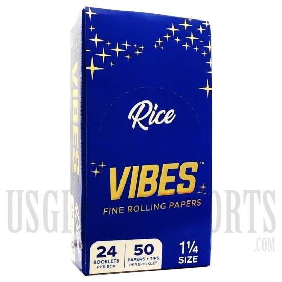 CP-251 Vibes Fine Rolling Papers  | 1 1/4 Size | 24 Booklets Per Box | 50 Papers + Tips Per Booklet | 2 Paper Options