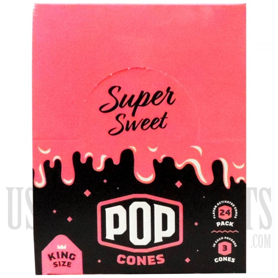 CP-34 Pop Cones | King Size | 24 Packs - 3 Cones Per Pack | 4 Flavor Choices