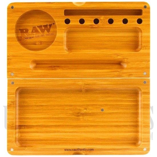 RAW Back Flip Bamboo Rolling Tray 9.4 x 8.6