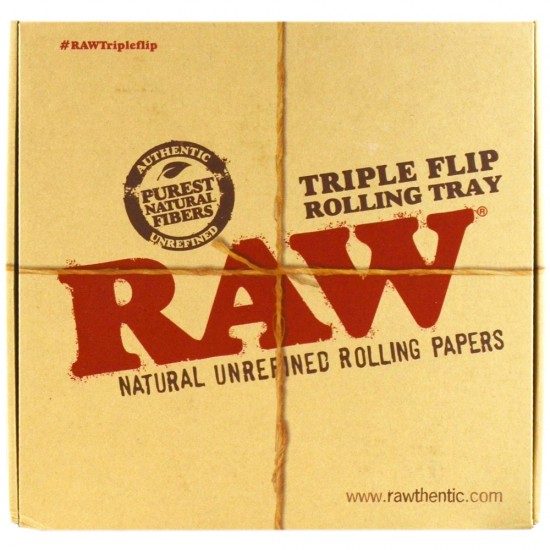 RAW Triple Flip Bamboo Rolling Tray 9.4" x 8.6"