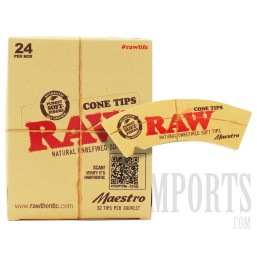 RAW Cone Tips Maestro | 24 Per Box | 32 Tips Per Booklet