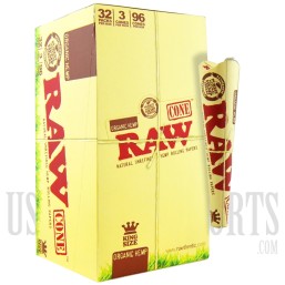 RAW Organic Hemp. 96 Cones. 32 Packs. 3 Cones Per Pack