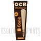 CP-613 OCB Unbleached Virgin Cone | 1 1/4 | 32 Packs X 6 Cones Per Pack