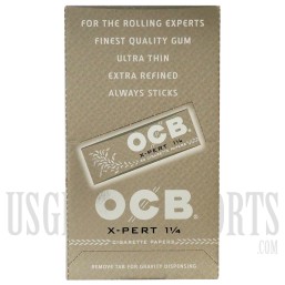 CP-619 OCB X-Pert Slim Fit Rolling Paper | 1 1/4 Size | 24 Booklet | 50 Papers per Booklet