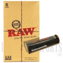 RAW 125mm Extra Phat Roller Machine | King Size | Hemp Plastic Adjustable Rolling Machine | 6 Rollers Per Box