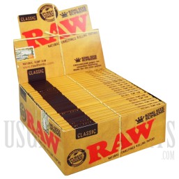 RAW Classic King Size Supreme Papers. 24 Per Box. 40 Leaves Each.