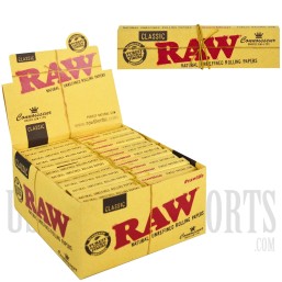 Raw Classic Connoisseur King Size Slim Papers + Tips. 24 Per Box. 32 Leaves Each