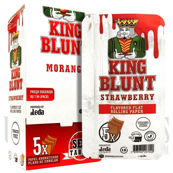 CP12 aLeda King Blunt | Flavored Flat Rolling Paper | Tobacco Free | 25 Units | 5 Leaves Each | Many Flavors Options