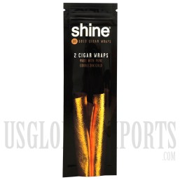 CP206 Shine | 24K Gold Rolling Papers | Cigar Wraps | 2 Wraps