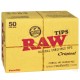 Raw Original Natural Unrefined Tips. 50 Per Box. 50 Tips Each