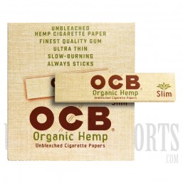 CP97 OCB Slim Organic Hemp Natural Unbleached Cigarette Papers