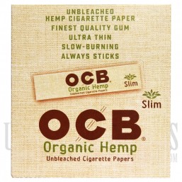 CP97 OCB Slim Organic Hemp Natural Unbleached Cigarette Papers