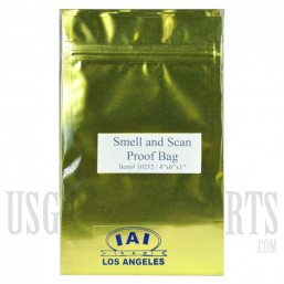 DB30 Gold Smell & Scan Proof Bag. 4x6x1