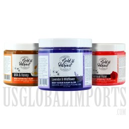 Gold Harvest CBD Body Sugar Scrub Glow | 150MG | 16oz | Lavender & Wildflower