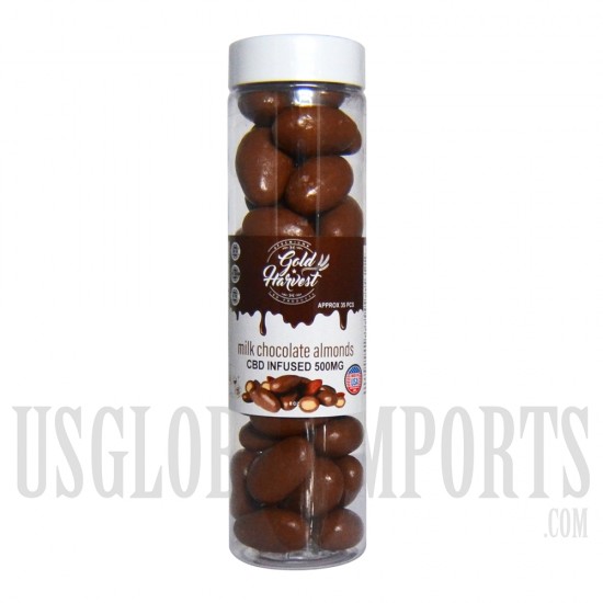 Gold Harvest CBD | Almonds | 500MG | 35 pcs | Milk Chocolate 