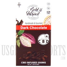 Gold Harvest CBD Handmade & Gourmet Dark Chocolate | 200MG | 80G